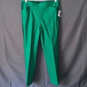 Size 12 Ankle Bows and Rhinestone Detail GREEN Dress Pants - NWT